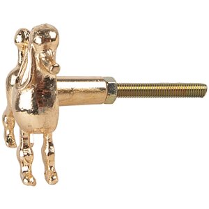 Clayre Eef Pomo Puerta Perro Caniche Hierro Dorado 5x4x5...