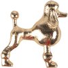 Clayre Eef Pomo Puerta Perro Caniche Hierro Dorado 5x4x5 cm Vintage
