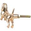 Pomo Puerta Clayre Eef Perro Hierro Dorado 6x4x4 cm Estilo Vintage