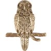 Clayre Eef Pomo Puerta Búho Hierro Dorado 5x4x6 cm Tirador Mueble Decorativo Estilo Vintage