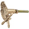 Clayre Eef Pomo Puerta Búho Hierro Dorado 5x4x6 cm Tirador Mueble Decorativo Estilo Vintage
