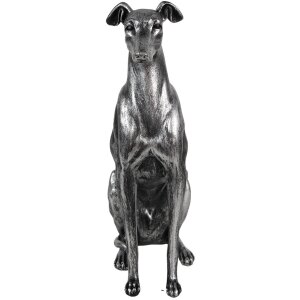 Clayre & Eef 6PR5068 Decoración Perro color Plata 20x10x30 cm