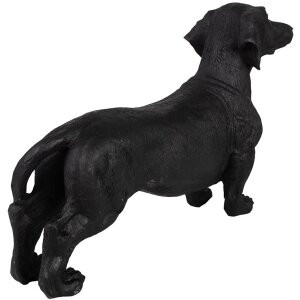 Clayre & Eef 6PR5070 Decoración Perro Negro 37x11x23 cm Poliresina
