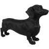 Clayre & Eef 6PR5070 Decoración Perro Negro 37x11x23 cm Poliresina