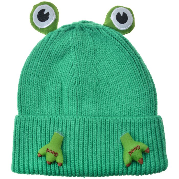 Juleeze JZKCA0005 gorro infantil verde ojos de rana elástico acogedor