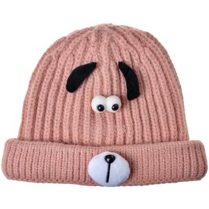 Juleeze JZKCA0007P gorro niño rosa con cara de...