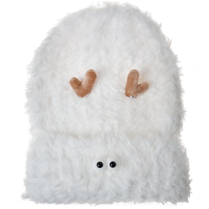 Juleeze JZKCA0012 Gorro niño blanco esponjoso diseño cuernos