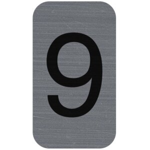 Exacompta rótulos informativos autoadhesivos aluminio 2,5x4,4cm gris dígitos 0-9