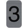 Exacompta rótulos informativos autoadhesivos aluminio 2,5x4,4cm gris dígitos 0-9