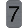Exacompta rótulos informativos autoadhesivos aluminio 2,5x4,4cm gris dígitos 0-9