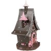 Clayre & Eef 6PR4240 Casa de decoración con LED 16x13x26 cm / 3xAA
