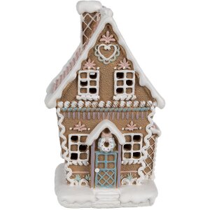 Clayre Eef Casa de Navidad de Poliresina Marrón...