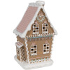 Clayre Eef Casa de Navidad de Poliresina Marrón con LED 13x10x21 cm