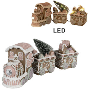 Clayre Eef Decoración navideña LED tren pan...
