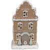 Clayre & Eef Casa de pan de jengibre con LED 12x9x20 cm Poliresina Navideña