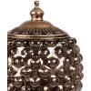 Clayre Eef Linterna LED Cristal color bronce Boho Ø 10x20 cm 2xAAA pilas