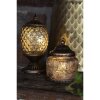 Clayre Eef Linterna LED Cristal color bronce Boho Ø 10x20 cm 2xAAA pilas