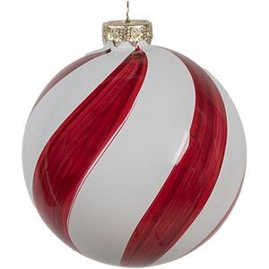 Clayre Eef Christmas bauble Ø12cm rojo blanco...