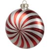 Clayre Eef Christmas bauble 10x4x10 cm rojo blanco cristal festivo elegante