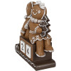 Clayre Eef decoración navideña figura hombre de jengibre 11x4x13 cm marrón