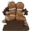 Clayre Eef decoración navideña figura hombre de jengibre 11x4x13 cm marrón