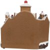 Clayre Eef decoración navideña casa de jengibre LED música 33x17x30 cm Marrón