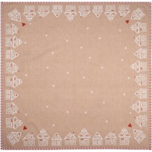 Clayre Eef mantel casa de jengibre 100x100 cm...