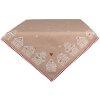 Clayre Eef mantel casa de jengibre 100x100 cm algodón marrón estilo country