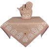 Clayre Eef mantel casa de jengibre 100x100 cm algodón marrón estilo country