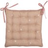 Clayre Eef cojín para silla 40x40x4 cm marrón casa de jengibre algodón estilo country