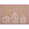 Clayre Eef juego de 6 manteles individuales 48x33 cm marrón casa de jengibre algodón