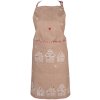 Clayre Eef Delantal de cocina Gingerbread House Marrón 70x85 cm Algodón Navideño