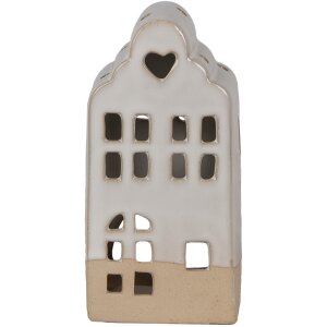 Clayre & Eef Portavelas Casa Cerámica Beige...