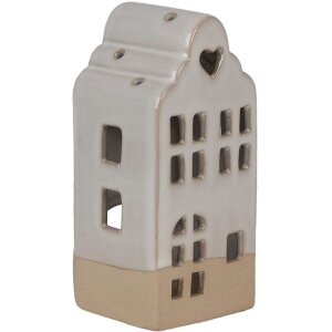 Clayre & Eef Portavelas Casa Cerámica Beige...