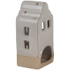 Clayre & Eef Portavelas Casa Cerámica Beige 7x6x14 cm Estilo Campestre