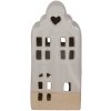 Clayre & Eef 6CE1791 Portavelas de Porcelana Casa Beige 11x10x23 cm
