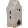 Clayre & Eef 6CE1791 Portavelas de Porcelana Casa Beige 11x10x23 cm