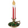 Clayre & Eef 6PR4241 Vela decorativa LED Rojo Blanco 18x17x38 cm Estilo campestre