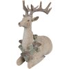 Clayre Eef figura decorativa ciervo marrón 31x16x29 cm poliresina estilo country