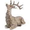 Clayre Eef Figura Decorativa Ciervo Marrón 29x15x27 cm Poliresina Estilo Rural