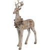 Clayre Eef Figura Decorativa Set 2 Ciervos Marrón Poliresina 20/12 cm Estilo Campestre