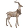 Clayre Eef Figura Decorativa Set 2 Ciervos Marrón Poliresina 20/12 cm Estilo Campestre