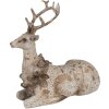 Clayre Eef Figura Decorativa Set 2 Ciervos Marrón Poliresina 20/12 cm Estilo Campestre
