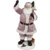 Clayre & Eef Papá Noel Rosa 43 cm Poliresina Decoración de Navidad