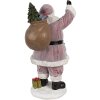 Clayre & Eef Papá Noel Rosa 43 cm Poliresina Decoración de Navidad