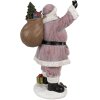 Clayre & Eef Papá Noel Rosa 43 cm Poliresina Decoración de Navidad