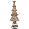 Clayre Eef Árbol de Navidad diseño pan de jengibre marrón Ø 16x42 cm estilo campestre
