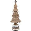 Clayre Eef Árbol de Navidad diseño pan de jengibre marrón Ø 16x42 cm estilo campestre