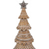 Clayre Eef Árbol de Navidad diseño pan de jengibre marrón Ø 16x42 cm estilo campestre
