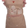 Clayre Eef delantal de cocina infantil casa de jengibre 48x56 cm algodón estilo country